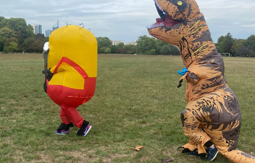 T-Rex vs Minions