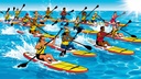 Course de paddle en relais